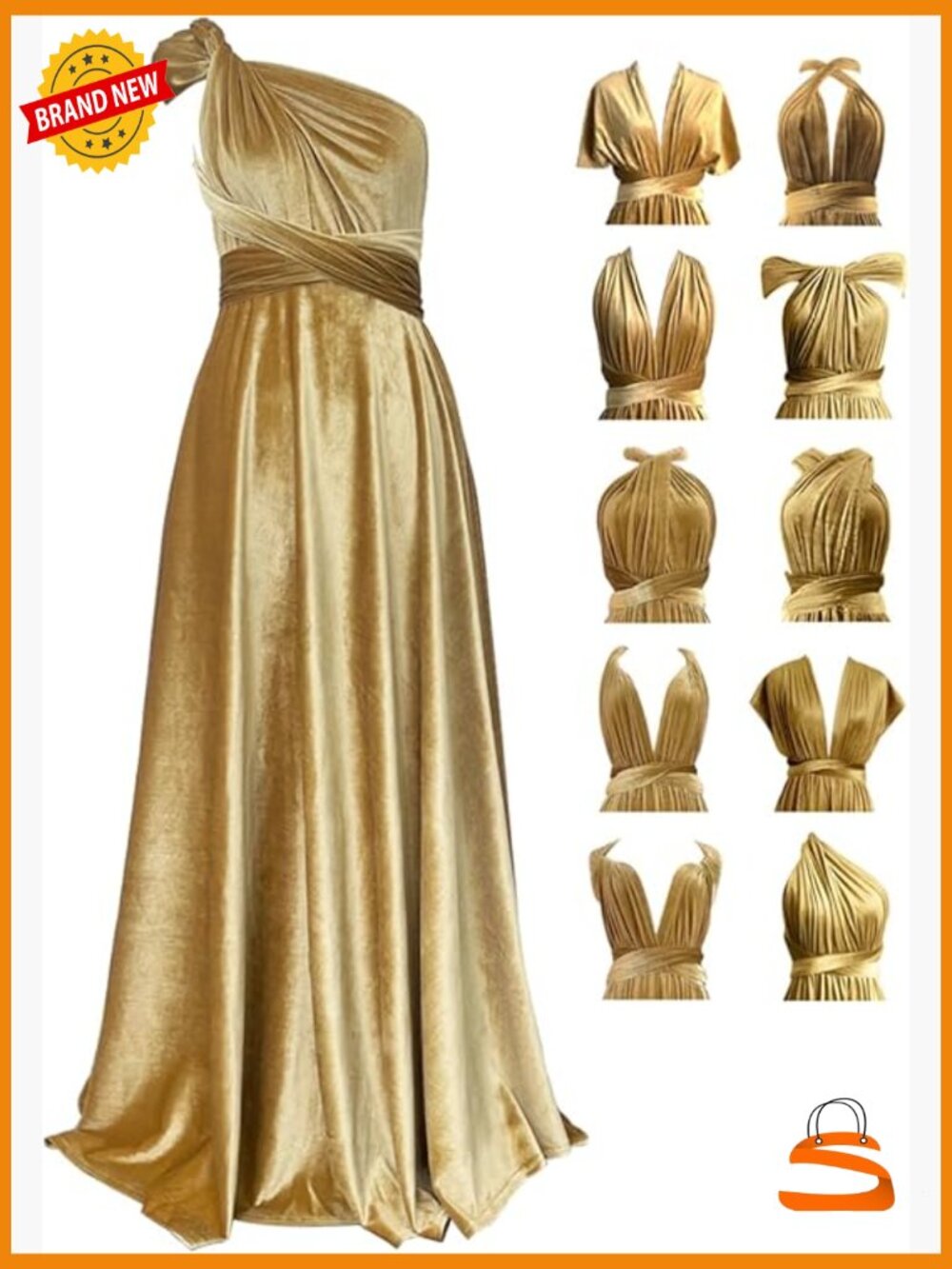 Velvet Infinity Maxi Bridesmaid Multiway Wrap Formal Wedding Guest Dress